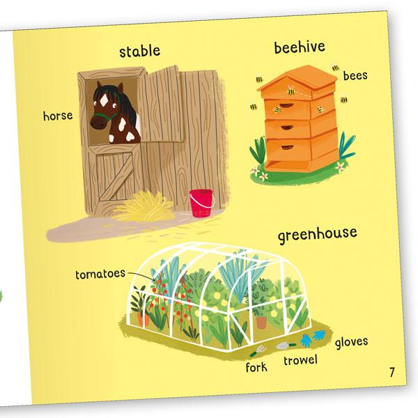 Early Learning EYFS Wonderful Words Hardback Books Set; On the go, Home, Farm and Food