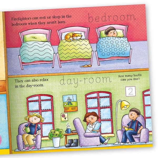 Miles Kelly Let's Go to the... 4 Book Collection - Fire Station, Castle, Vet & Farm