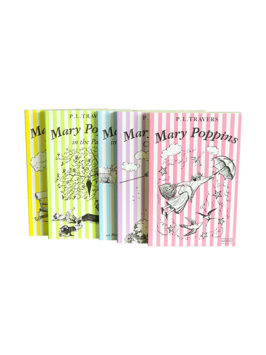 Mary Poppins 5 Book Collection Set By P. L. Travers