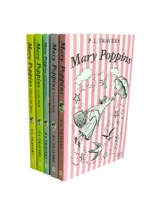 Mary Poppins 5 Book Collection Set By P. L. Travers